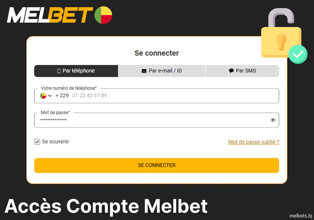 Guide sur la connexion au compte Melbet pour les joueurs du Bénin