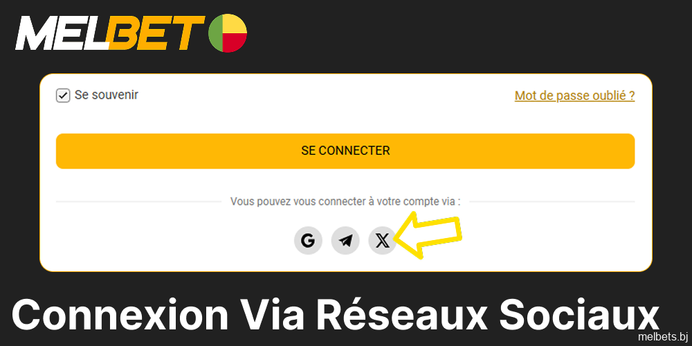 Guide sur la connexion au compte Melbet via les médias sociaux pour les joueurs du Bénin