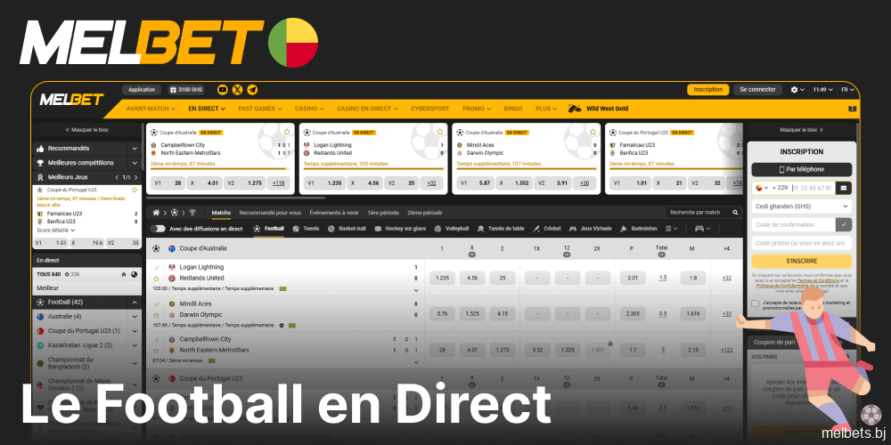 Les options de paris sur le football disponibles sur Melbet pour les parieurs du Bénin
