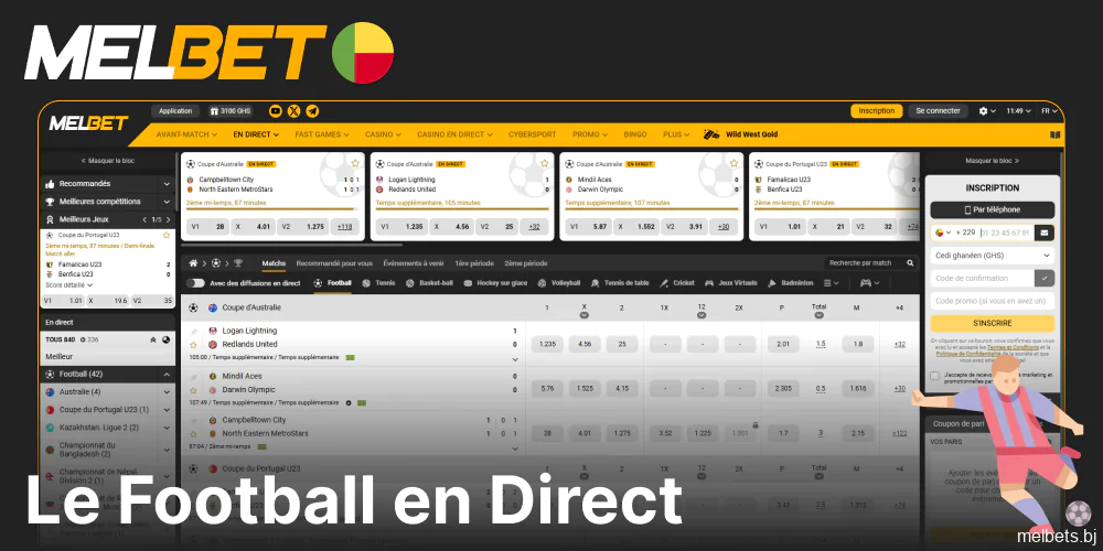 Les options de paris sur le football disponibles sur Melbet pour les parieurs du Bénin