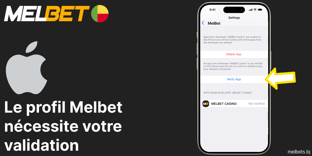 Le profil Melbet nécessite votre validation