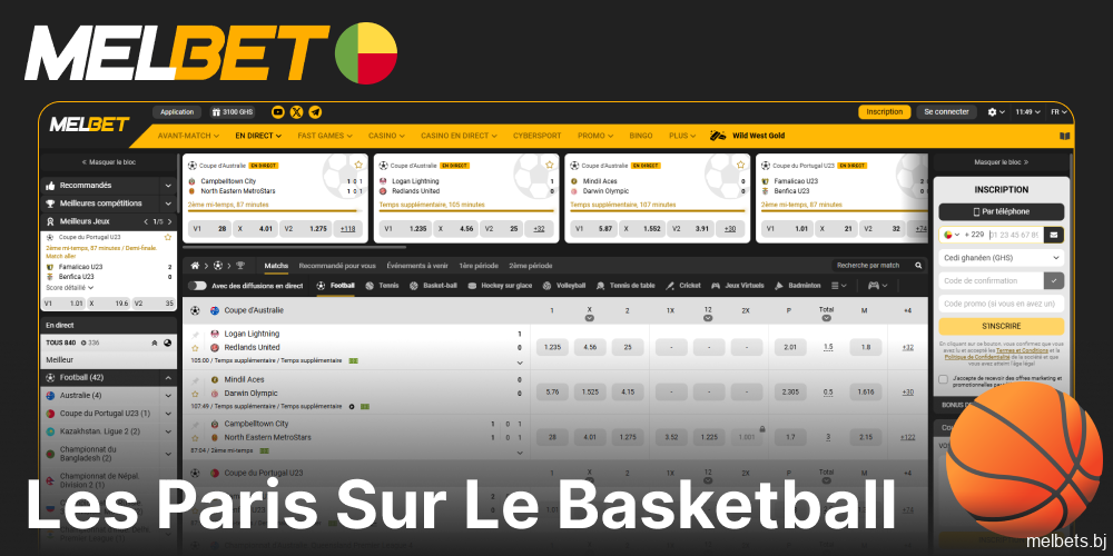 Les options de paris sur le basketball disponibles sur Melbet pour les parieurs du Bénin
