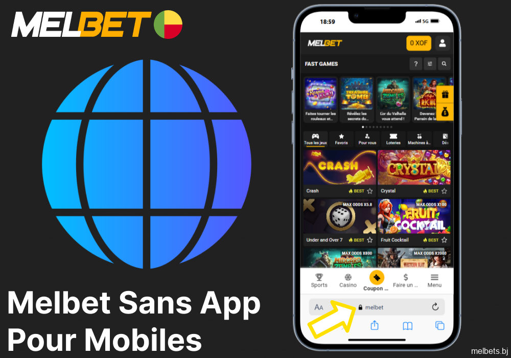 La version mobile de Melbet est disponible pour les joueurs du Bénin