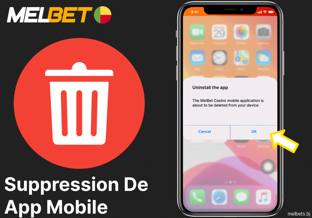 Guide de suppression de l'application mobile Melbet pour les joueurs du Bénin