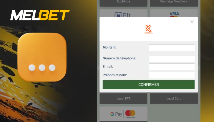 Choisissez la méthode de dépôt et entrez le montant requis, étape 5