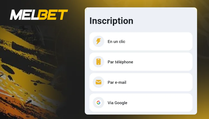 Inscription à l'appli Melbet pour les joueurs