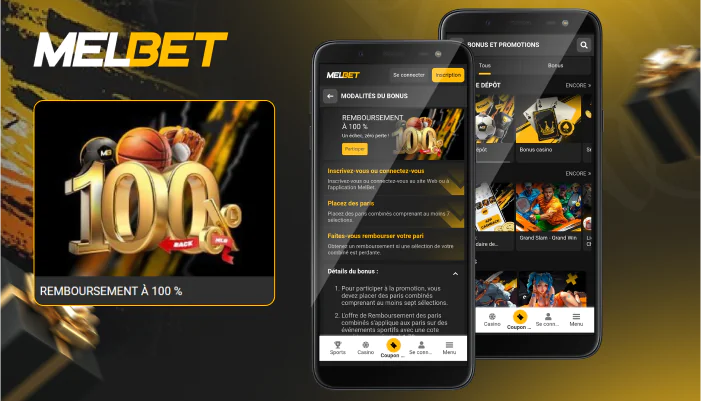Revue des bonus Melbet 100% cashback sur les paris cumulés